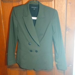 Lafayette 148 New York Olive Green Blazer Stretch wool